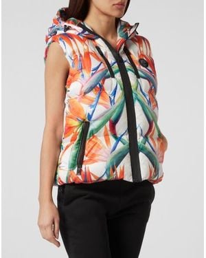 Philipp Plein Long Vest Flowers - Multicolor