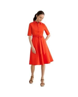 Hobbs Loretta Midi Shirt Dress - Red