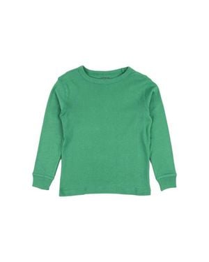 Leveret Kids Long Sleeve T-Shirt, 100% Cotton, Solid Colors - Green
