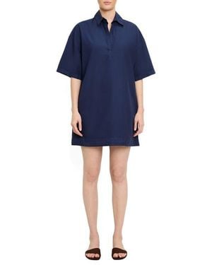 Michael Stars Cotton Mini Shirtdress - Blue