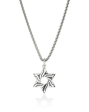 John Hardy Icon 50 Star Of David Pendant Necklace - Metallic
