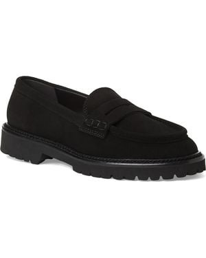 Aquatalia Merry Waterproof Lug Sole Penny Loafer - Black