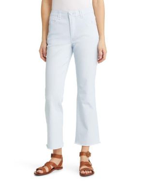 Wit & Wisdom Tatum 'Ab'Solution Frayed High Waist Ankle Flare Jeans - Blue