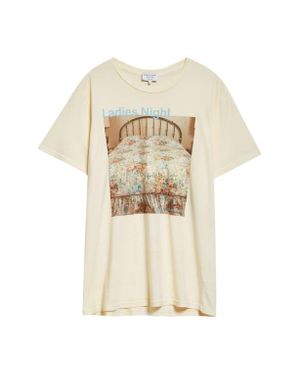 Collina Strada Oversize Organic Cotton Graphic T-Shirt - Natural