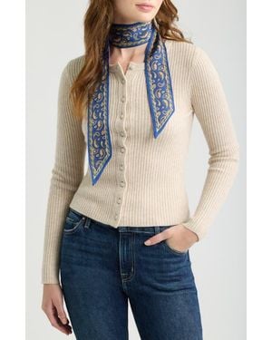 Treasure & Bond Set Of 2 Assorted Ribbon Scarves - Blue