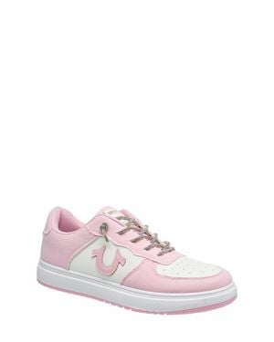 TRUE RELIGION Ladies Allison Logo Sneaker - Pink