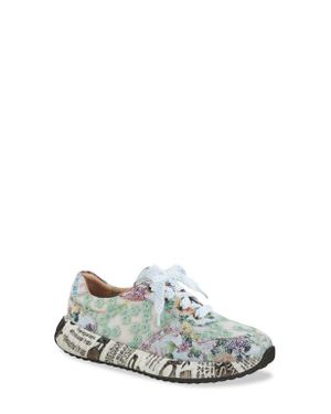 Spring Step Daisymae Embroidered Sneaker - White
