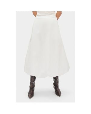 ALIGNE Nola Organic Cotton Bubble Midi Skirt - White