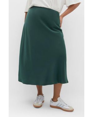 City Chic Miranda Midi Skirt - Green