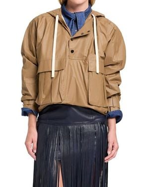Twp Rain Check Water Repellent Hooded Anorak - Blue