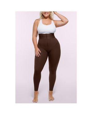 Shapellx Bare Essentials Airslim High-Waisted Full-Length Shaping Leggings - Brown