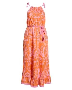 Sugarlips Kimana Floral Cotton Maxi Dress - Orange