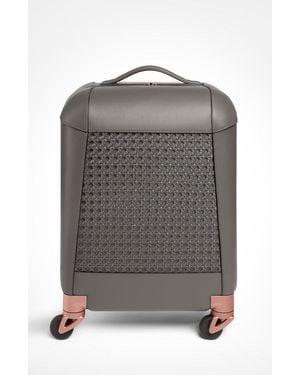 Aviteur Calfskin Lucite Handle Carry-On 19 Luggage - Gray