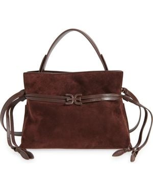 Sam Edelman Small Poppy Drawstring Leather Crossbody Bag - Brown