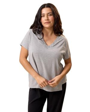 Kindred Bravely Classic Modal V-Neck Nursing T-Shirt - Gray