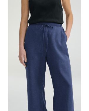 ALMINA CONCEPT Front Tie Linen Pants - Blue