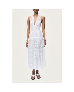 Nocturne Sleeveless Midi Dress - White