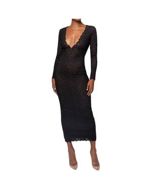 JLUXLABEL Reunited Lace Long Sleeve Maxi Dress - Black