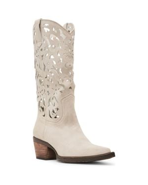 Steve Madden Albany Cutout Western Boot - Natural