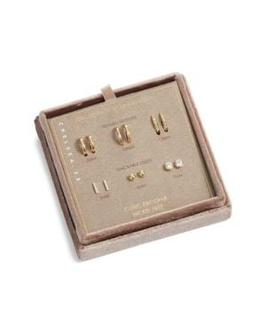 Chelsea28 6-Pack Huggie Hoop & Stud Earring Set - Natural