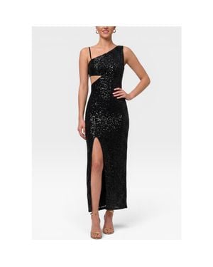Rachel Roy Phoenix One Shoulder Maxi Gown - Black