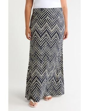 Loveappella Roll Top Maxi Skirt - Multicolor