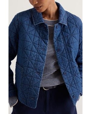 Seasalt Cornwall Incoming Tide Quilted Jacket - Blue