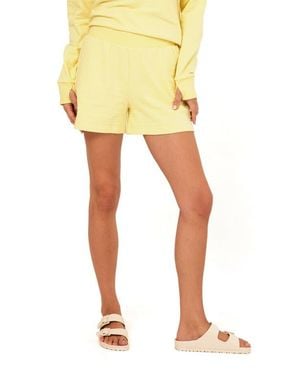 Threads For Thought Marlena Embroidered Dot Shorts - Yellow