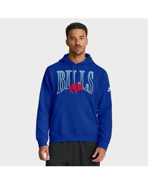 Nike Buffalo Bills Full Blitz Club Fleece Pullover Hoodie - Blue