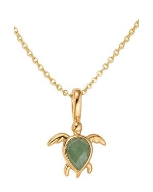 MADE BY MARY Turtle Charm Necklace - Metallic