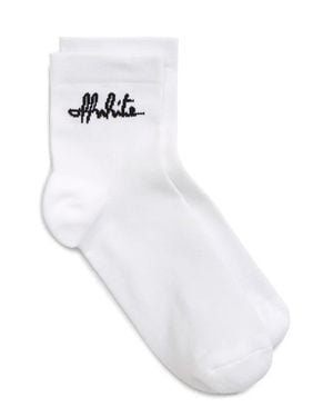 Off-White c/o Virgil Abloh Script Short Socks - White