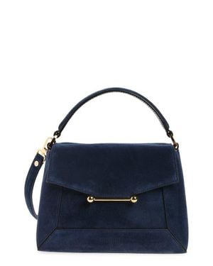 Strathberry Mosaic Suede Top Handle Bag - Blue