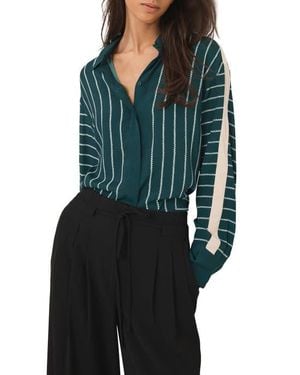 Mint Velvet Striped Shirt - Blue