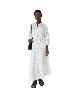 Gerard Darel Rhonie Openwork Embroidered Maxi Dress - White