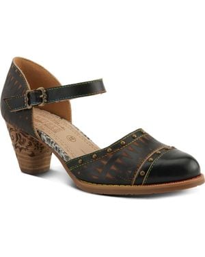 Spring Step Niobella Ankle Strap Pump - Black