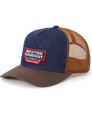 Brixton Reeves Netplus Trucker Hat - Blue