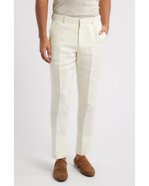 Nordstrom Henrik Trim Fit Italian Linen Suit Separate Pants - Natural