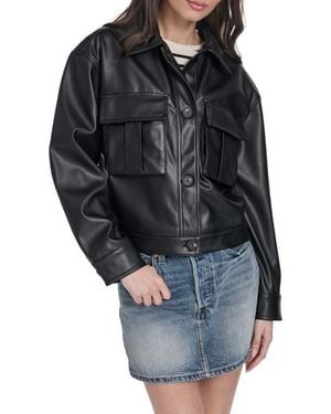 Levi's Faux Leather Shirt Jacket - Black
