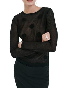 Mango Dot Sweater - Black