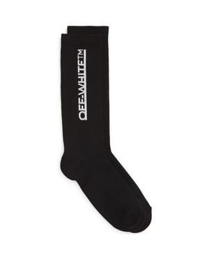 Off-White c/o Virgil Abloh Intarsia Logo Socks - Black