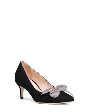Beautiisoles Frida Pointed Toe Kitten Heel Pump - Black