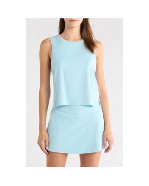 Rhone Serene Crop Performance Tank - Blue