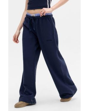 BDG Boxer Wide Leg Sweatpants - Blue