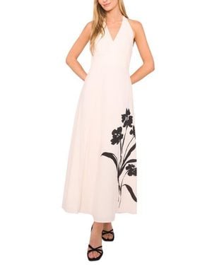 Halogen® Halter Neck Linen Blend Maxi Dress - Multicolor