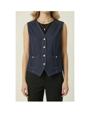 Modenaire Denim Vest - Blue