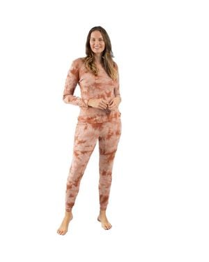 Leveret Cotton Tie Dye Matching Family Pajamas - Orange