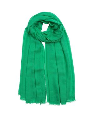 Echo Essential Modal-Silk Blend Crinkle Wrap - Green