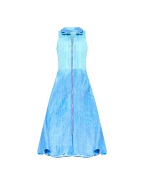 KAHINDO Double Collar Ombre Dress - Blue