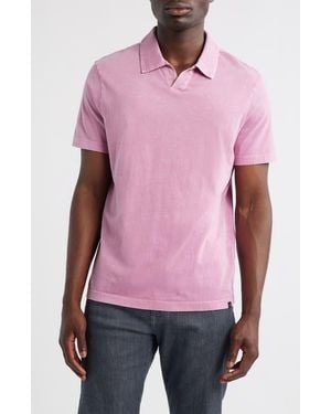 Threads For Thought Jared Mineral Wash Cotton Polo - Pink