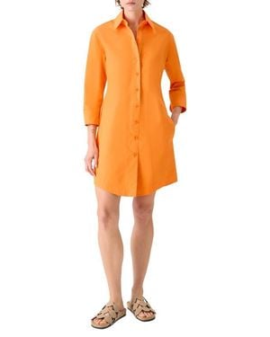 Akris Punto Button-Up Shirtdress - Orange